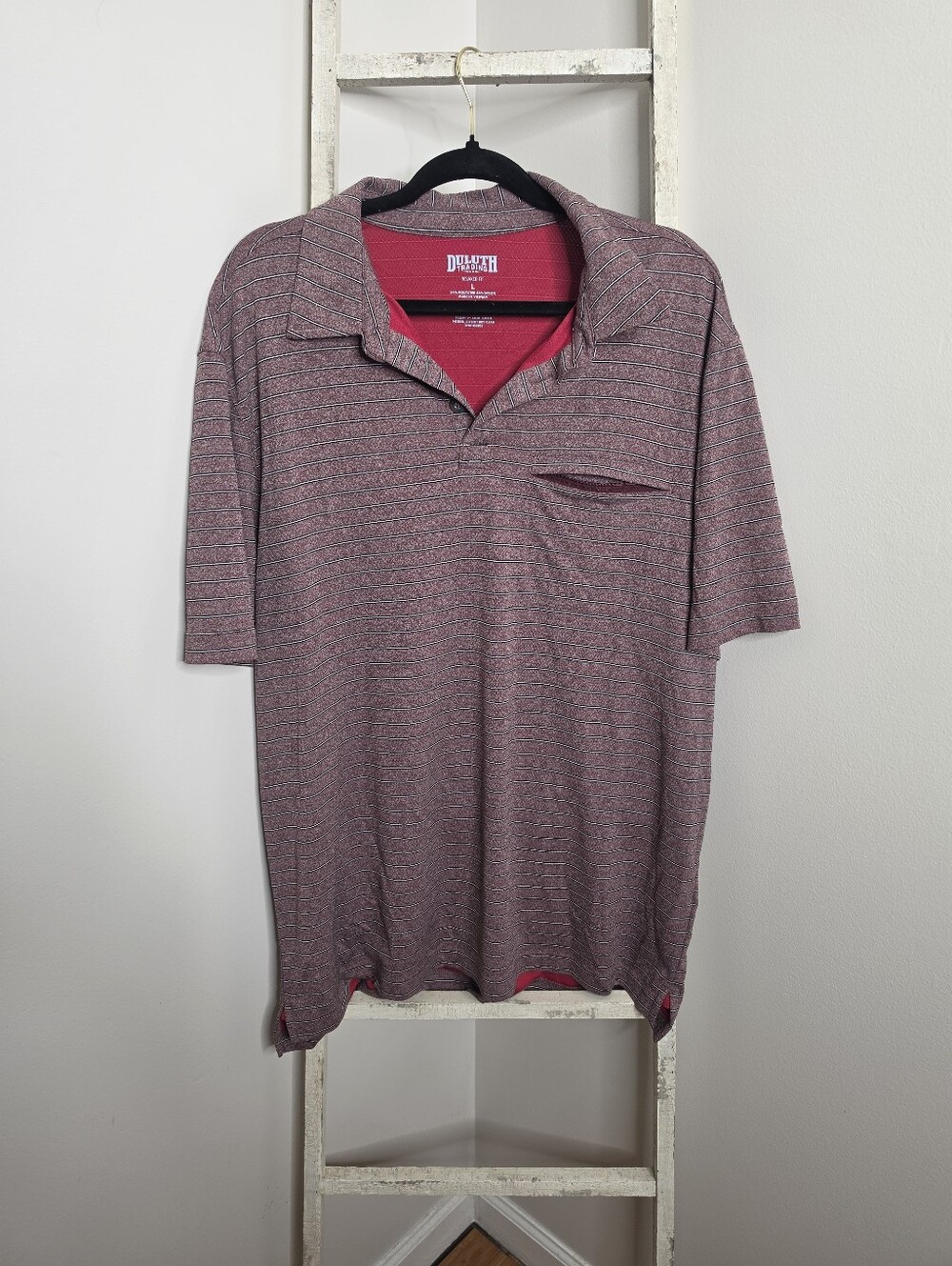 Duluth Trading Mens Large Armachillo Cooling Short Sleeve Polo
